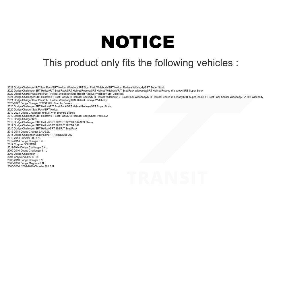 Coat Disc Brake Rotor Rear Pair For Dodge Charger Chrysler 300 Challenger Magnum