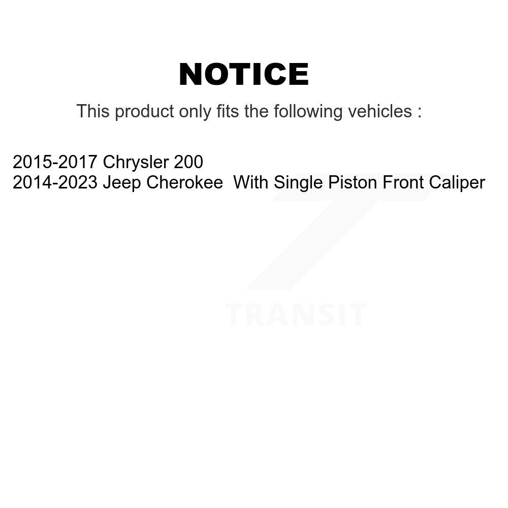 Coated Disc Brake Rotors Rear Pair For Jeep Cherokee Chrysler 200