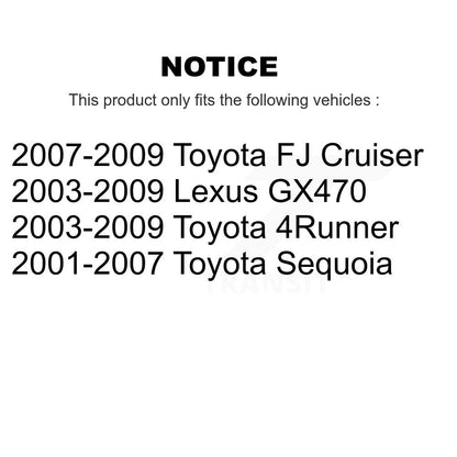 Coated Brake Rotors Rear Pair For Toyota 4Runner FJ Cruiser Sequoia Lexus GX470