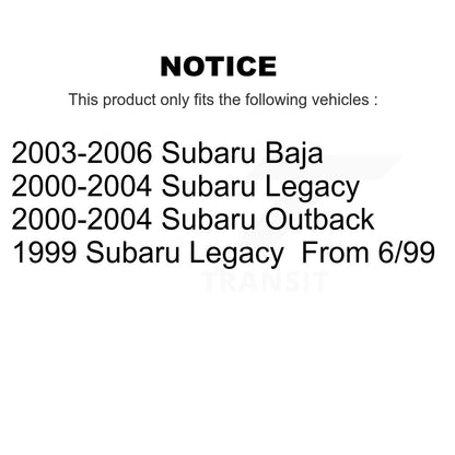 Coated Disc Brake Rotors Rear Pair For Subaru Outback Legacy Baja