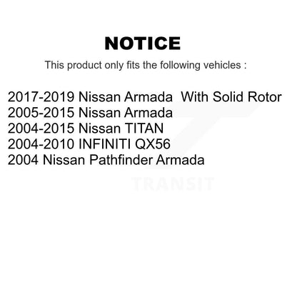 Coat Disc Brake Rotor Rear Pair For Nissan TITAN Armada INFINITI QX56 Pathfinder