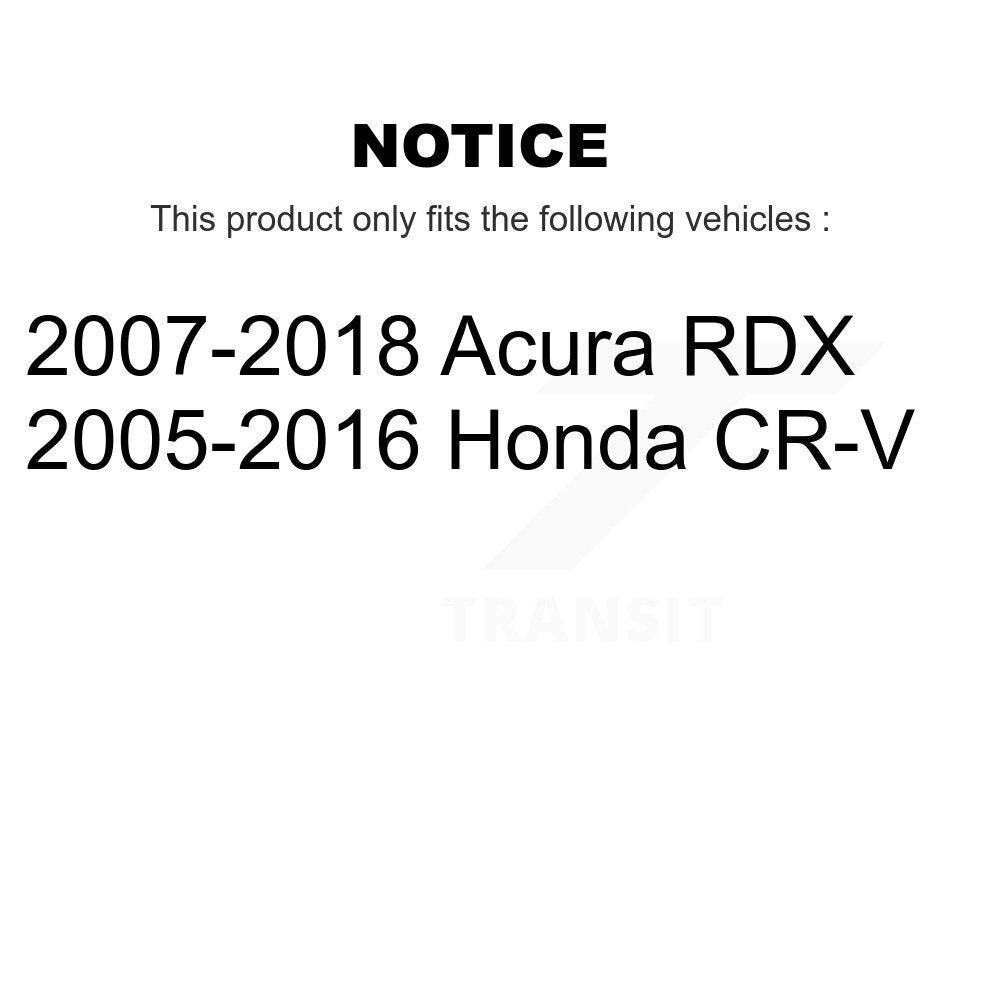 Coated Disc Brake Rotors Rear Pair For Honda CR-V Acura RDX