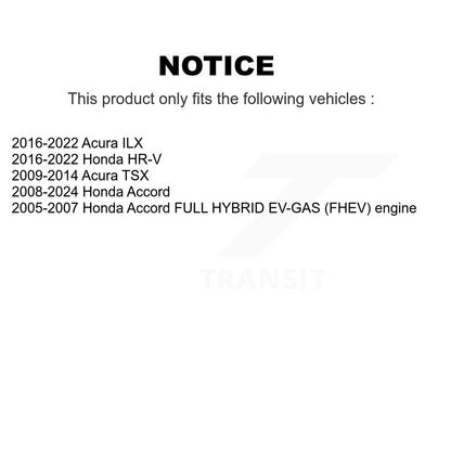 Coated Disc Brake Rotors Rear Pair For Honda Accord HR-V Acura ILX TSX