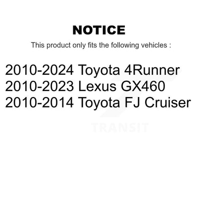 Coated Disc Brake Rotors Rear Pair For Toyota 4Runner Lexus GX460 FJ Cruiser