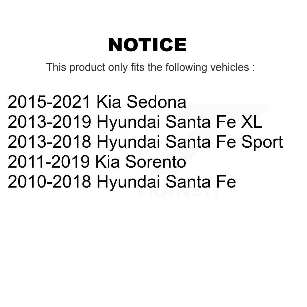 Coat Disc Brake Rotor Rear Pair For Hyundai Kia Sorento Santa Fe Sport Sedona XL