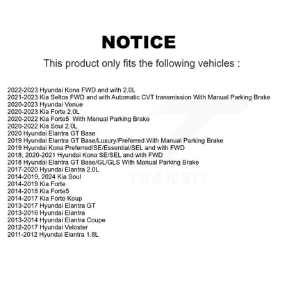 Coated Brake Rotors Rear Pair For Hyundai Elantra Kia Kona Forte Soul GT Seltos