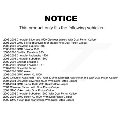 Coat Brake Rotor Front Rear Kit For Chevrolet GMC Silverado 1500 Sierra Yukon XL