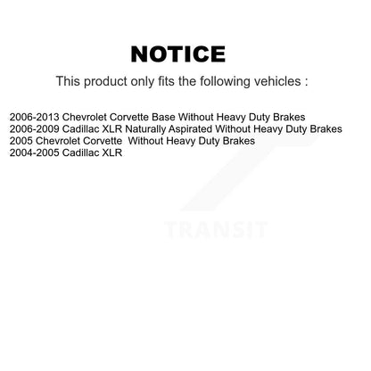 Coated Disc Brake Rotors Front Rear Kit For Chevrolet Corvette Cadillac XLR