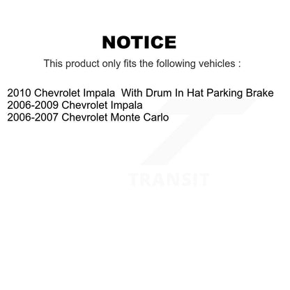 Coated Disc Brake Rotors Front Rear Kit For Chevrolet Impala Monte Carlo