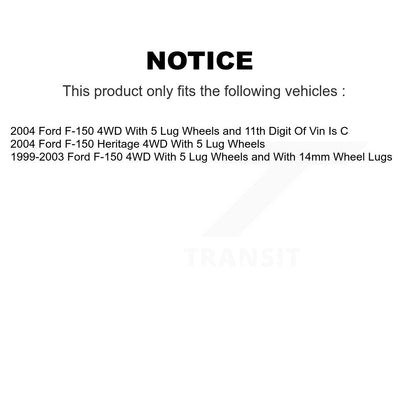 Coated Disc Brake Rotors Front Rear Kit For Ford F-150 Heritage 4WD