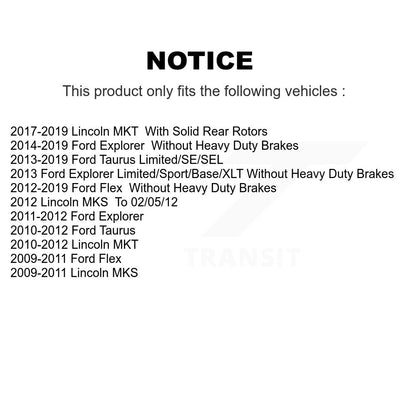 Coated Brake Rotors Front Rear Kit For Ford Explorer Flex Taurus Lincoln MKS MKT