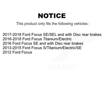 Coated Disc Brake Rotors Front Rear Kit For Ford Focus