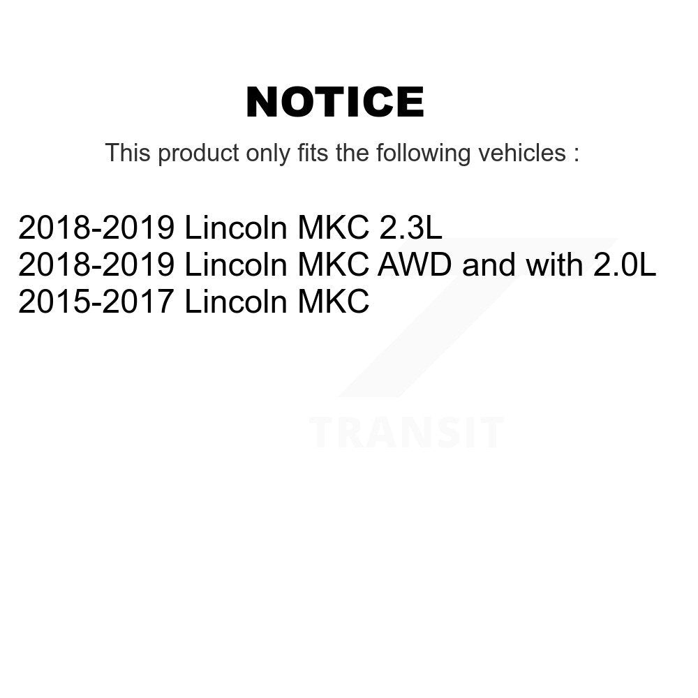 Coated Disc Brake Rotors Front Rear Kit For Lincoln MKC