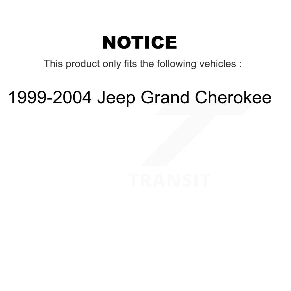Coated Disc Brake Rotors Front Rear Kit For 1999-2004 Jeep Grand Cherokee