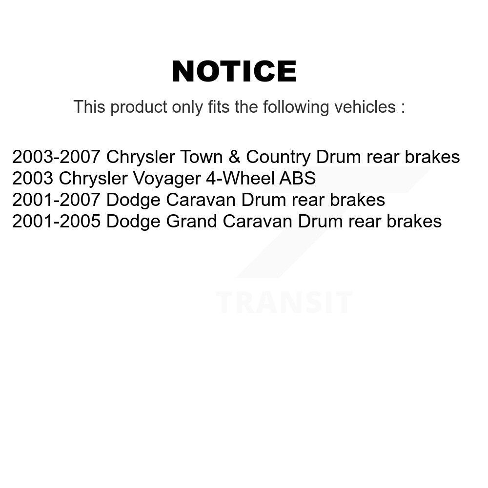 Coat Brake Rotors Front Rear Kit For Dodge Caravan Grand Chrysler Town & Country