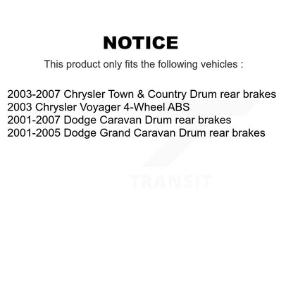 Coat Brake Rotors Front Rear Kit For Dodge Caravan Grand Chrysler Town & Country
