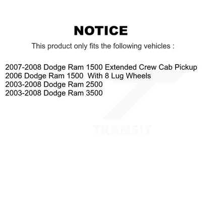 Coated Disc Brake Rotors Front Rear Kit For Dodge Ram 1500 3500 2500