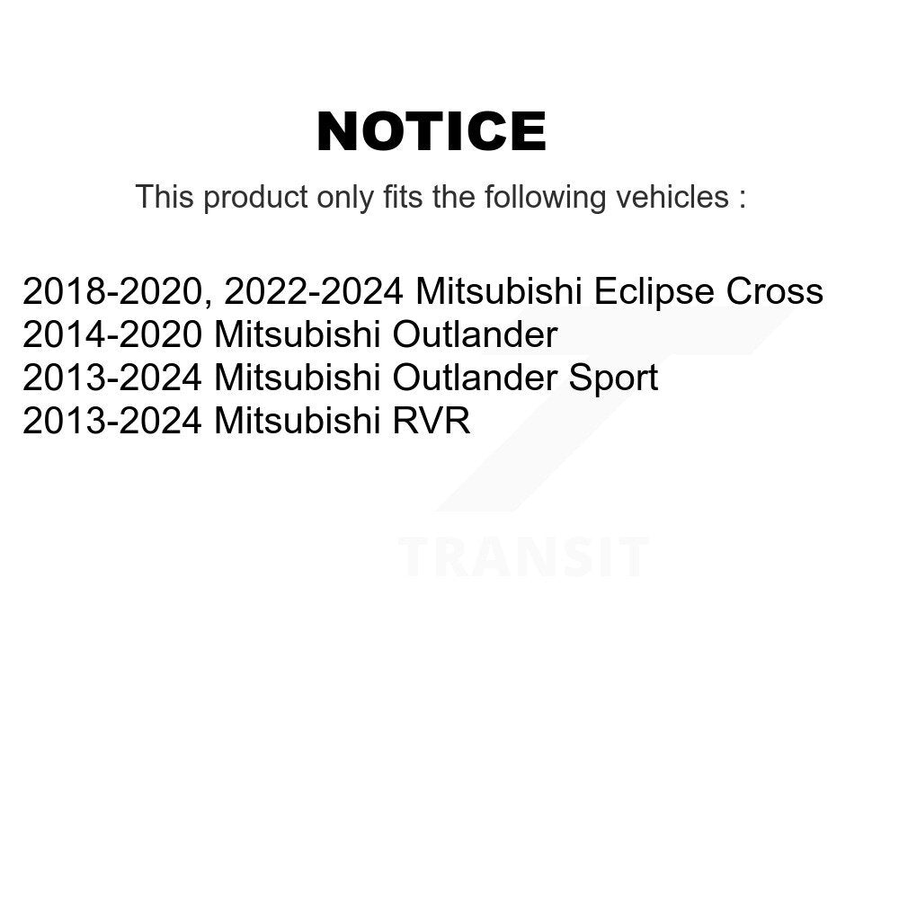 Coat Brake Rotor Front Rear Kit For Mitsubishi RVR Outlander Eclipse Cross Sport
