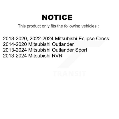 Coat Brake Rotor Front Rear Kit For Mitsubishi RVR Outlander Eclipse Cross Sport