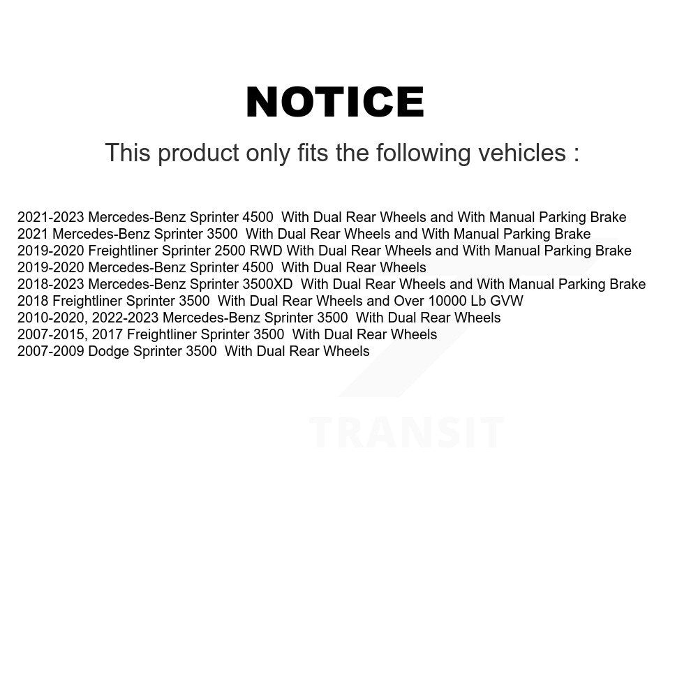 Coat Brake Rotors Front Rear Kit For Mercedes-Benz Sprinter 3500 Dodge 4500 2500
