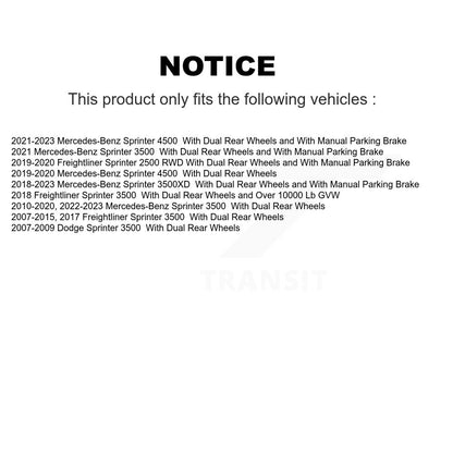 Coat Brake Rotors Front Rear Kit For Mercedes-Benz Sprinter 3500 Dodge 4500 2500