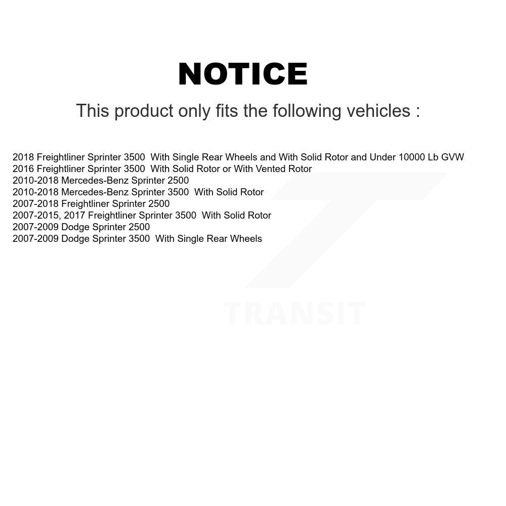 Coat Disc Brake Rotors Front Rear Kit For Mercedes-Benz Sprinter 2500 3500 Dodge