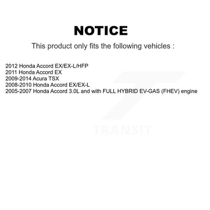 Coated Disc Brake Rotors Front Rear Kit For Honda Accord Acura TSX