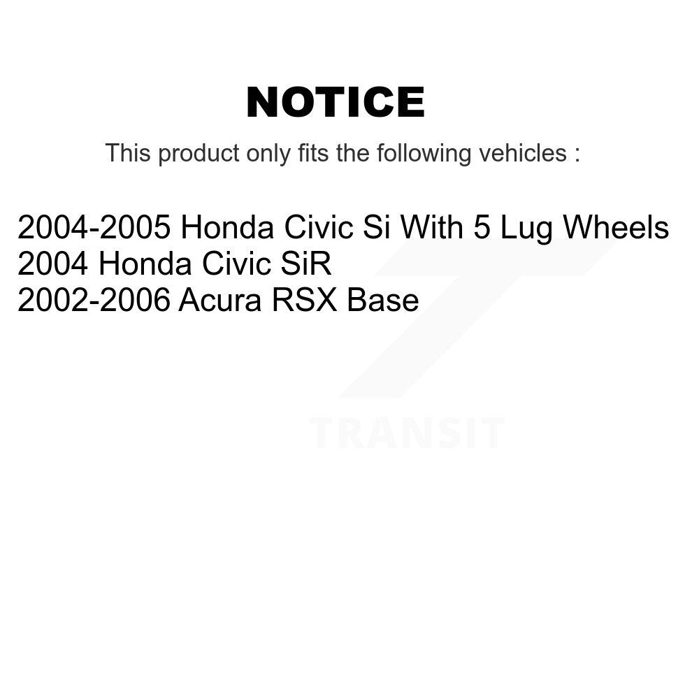 Coated Disc Brake Rotors Front Rear Kit For Honda Civic Acura RSX