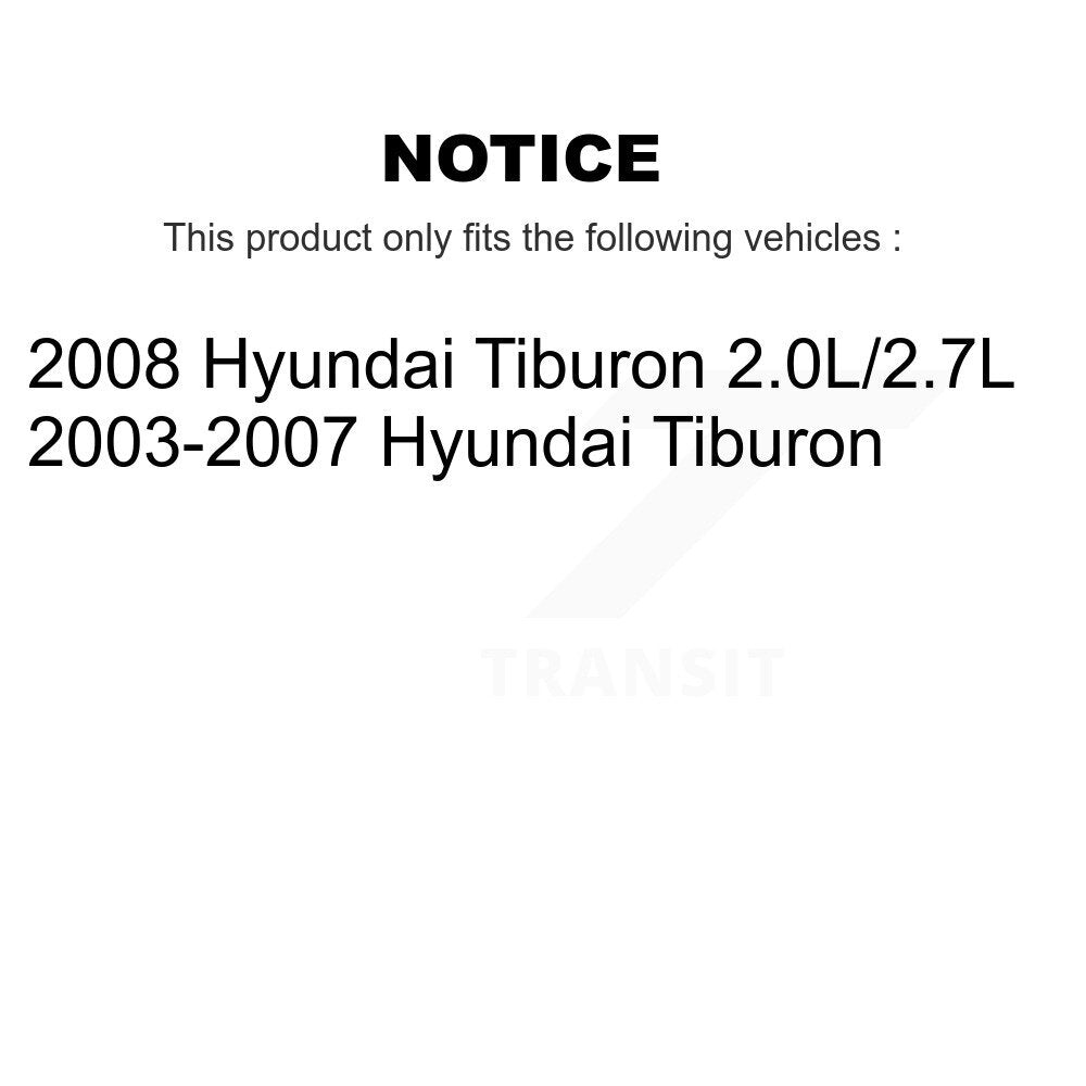 Coated Disc Brake Rotors Front Rear Kit For Hyundai Tiburon