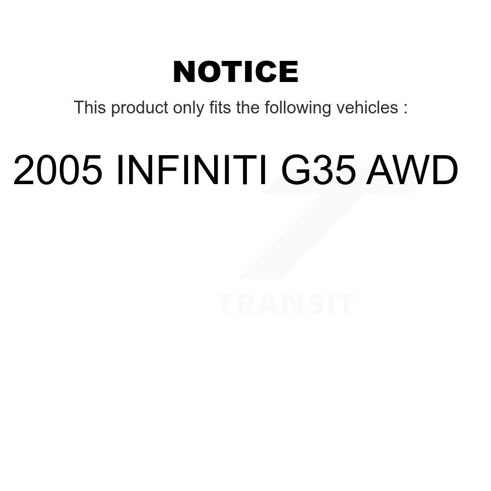 Coated Disc Brake Rotors Front Rear Kit For Nissan 350Z INFINITI G35