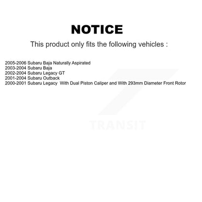 Coated Disc Brake Rotors Front Rear Kit For Subaru Outback Legacy Baja