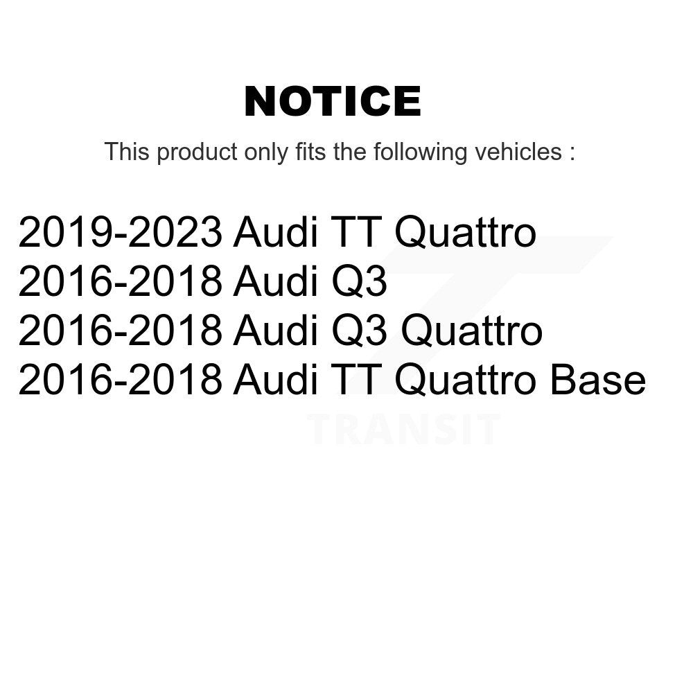 Coated Disc Brake Rotors Front Rear Kit For Audi Q3 Quattro TT