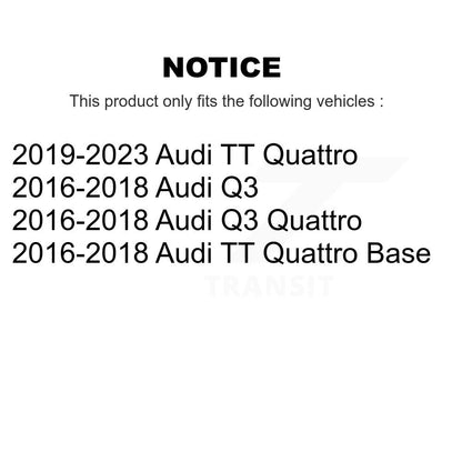 Coated Disc Brake Rotors Front Rear Kit For Audi Q3 Quattro TT