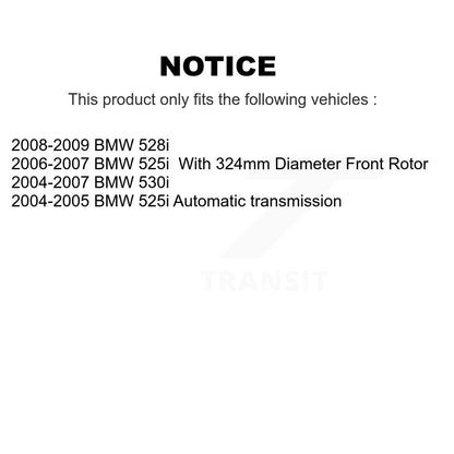 Coated Disc Brake Rotors Front Rear Kit For BMW 530i 525i 528i