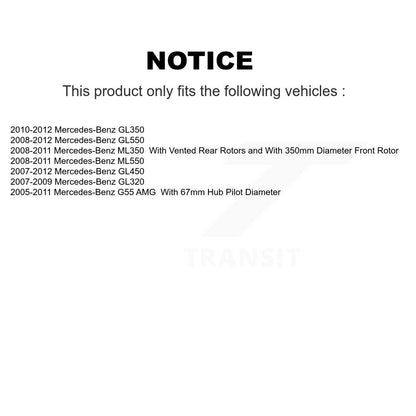 Coat Brake Rotors Front Rear Kit For Mercedes-Benz ML350 GL350 GL320 GL450 GL550