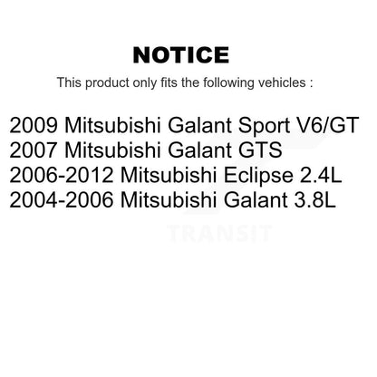 Coated Disc Brake Rotors Front Rear Kit For Mitsubishi Eclipse Galant