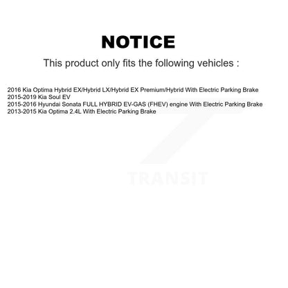 Coated Disc Brake Rotors Front Rear Kit For Kia Optima Hyundai Sonata Soul EV