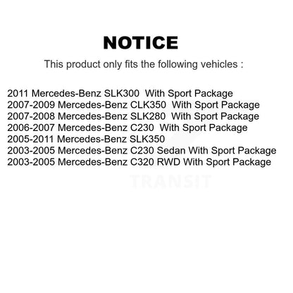 Coat Brake Rotor Front Rear Kit For Mercedes-Benz C230 SLK350 CLK350 C320 SLK280