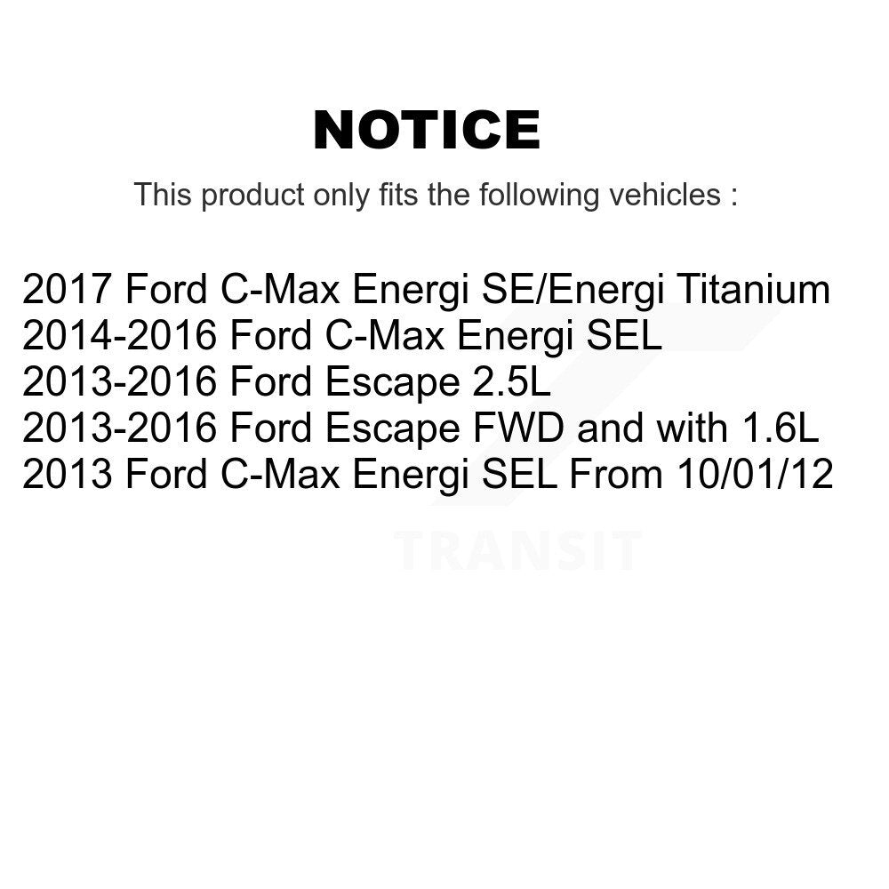 Coated Disc Brake Rotors Front Rear Kit For Ford Escape C-Max