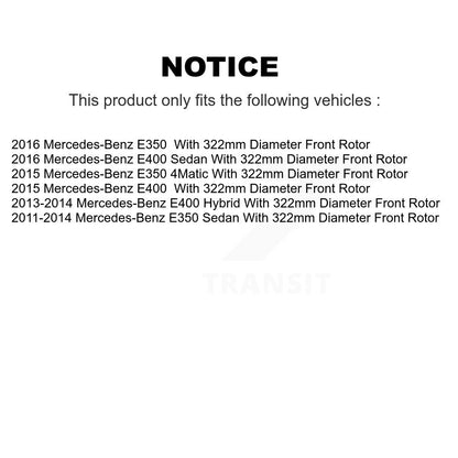 Coated Disc Brake Rotors Front Rear Kit For Mercedes-Benz E350 E400