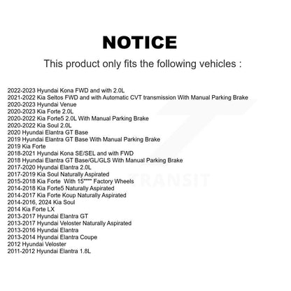 Coat Brake Rotor Front Rear Kit For Hyundai Elantra Kia Kona Forte Soul GT Venue