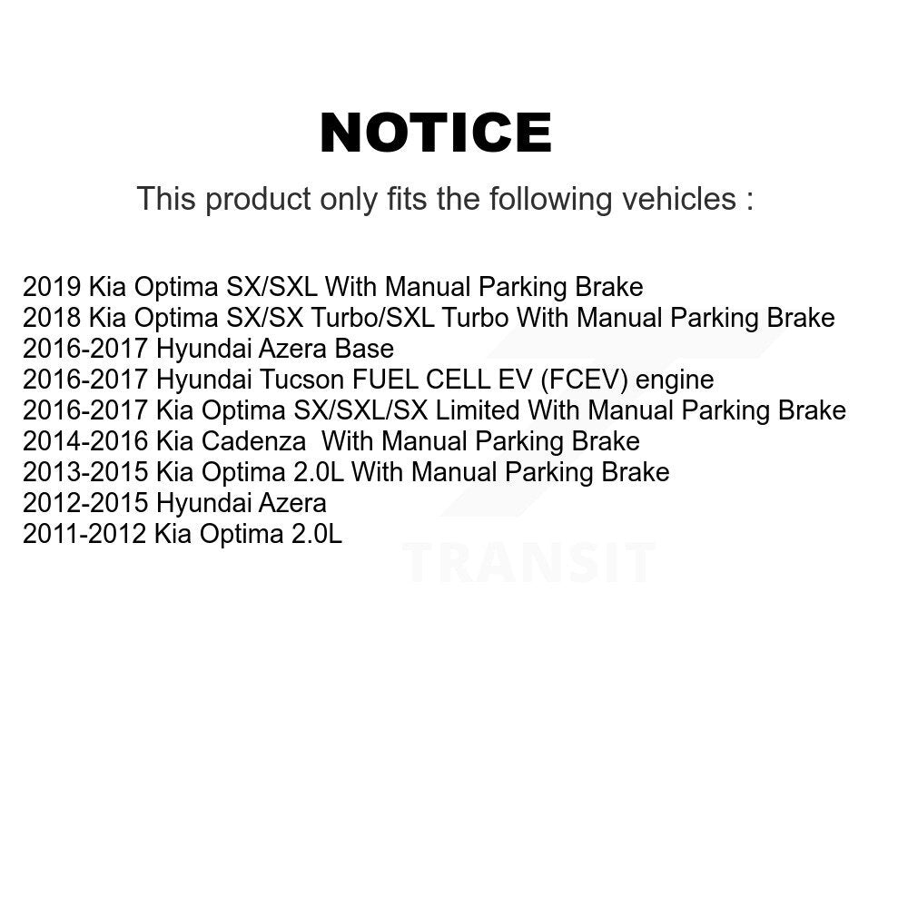Coat Disc Brake Rotor Front Rear Kit For Hyundai Tucson Kia Optima Cadenza Azera