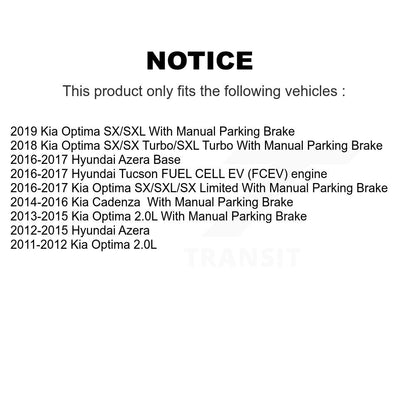 Coat Disc Brake Rotor Front Rear Kit For Hyundai Tucson Kia Optima Cadenza Azera