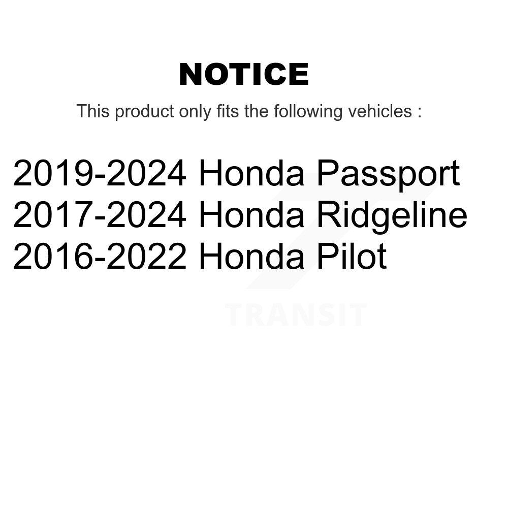 Coated Disc Brake Rotors Front Rear Kit For Honda Pilot Ridgeline Passport