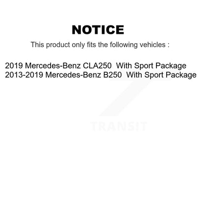 Coat Brake Rotor Front Rear Kit For Mercedes-Benz B250 CLA250 With Sport Package