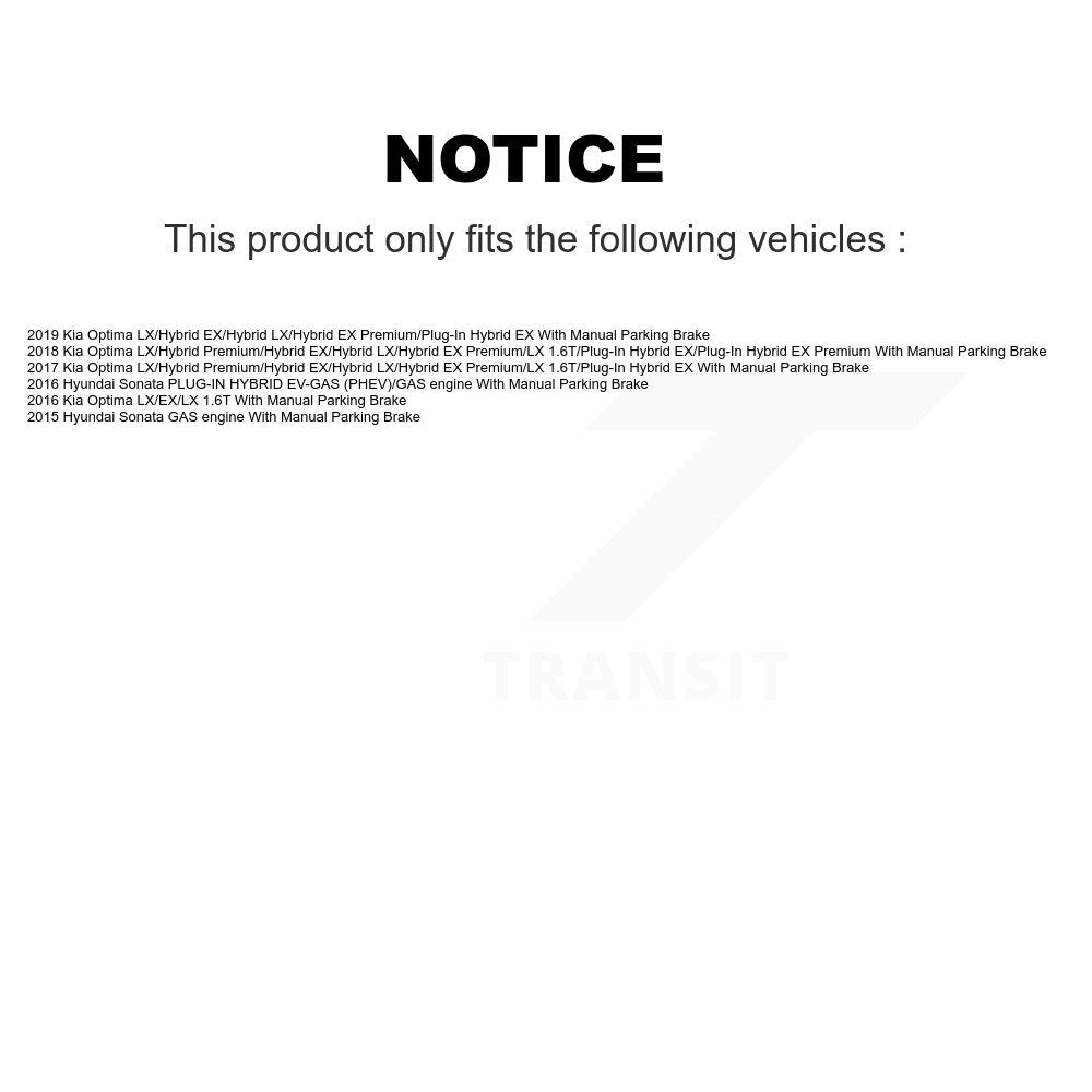 Coated Disc Brake Rotors Front Rear Kit For Hyundai Sonata Kia Optima