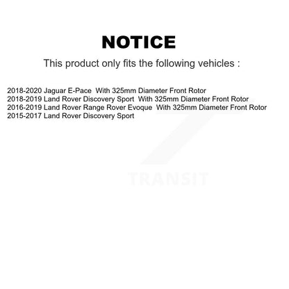 Coated Brake Rotor Front Pair For Land Rover Discovery Sport Range Evoque Jaguar