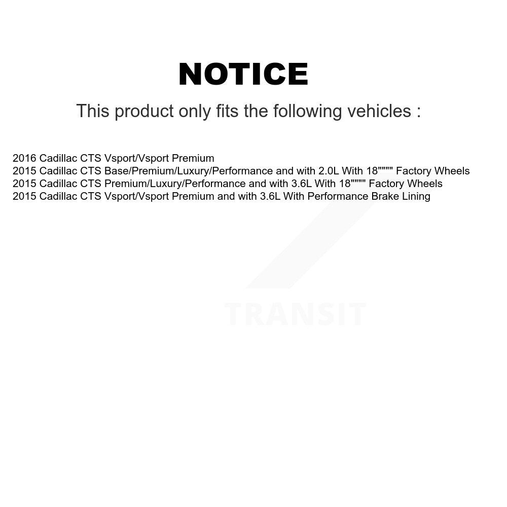 Coated Disc Brake Rotors Front Rear Kit For Cadillac CTS