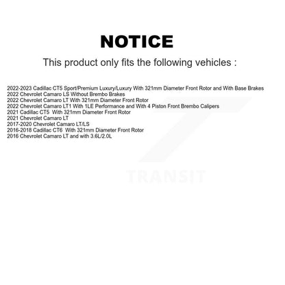 Coated Disc Brake Rotors Front Rear Kit For Chevrolet Camaro Cadillac CT5 CT6