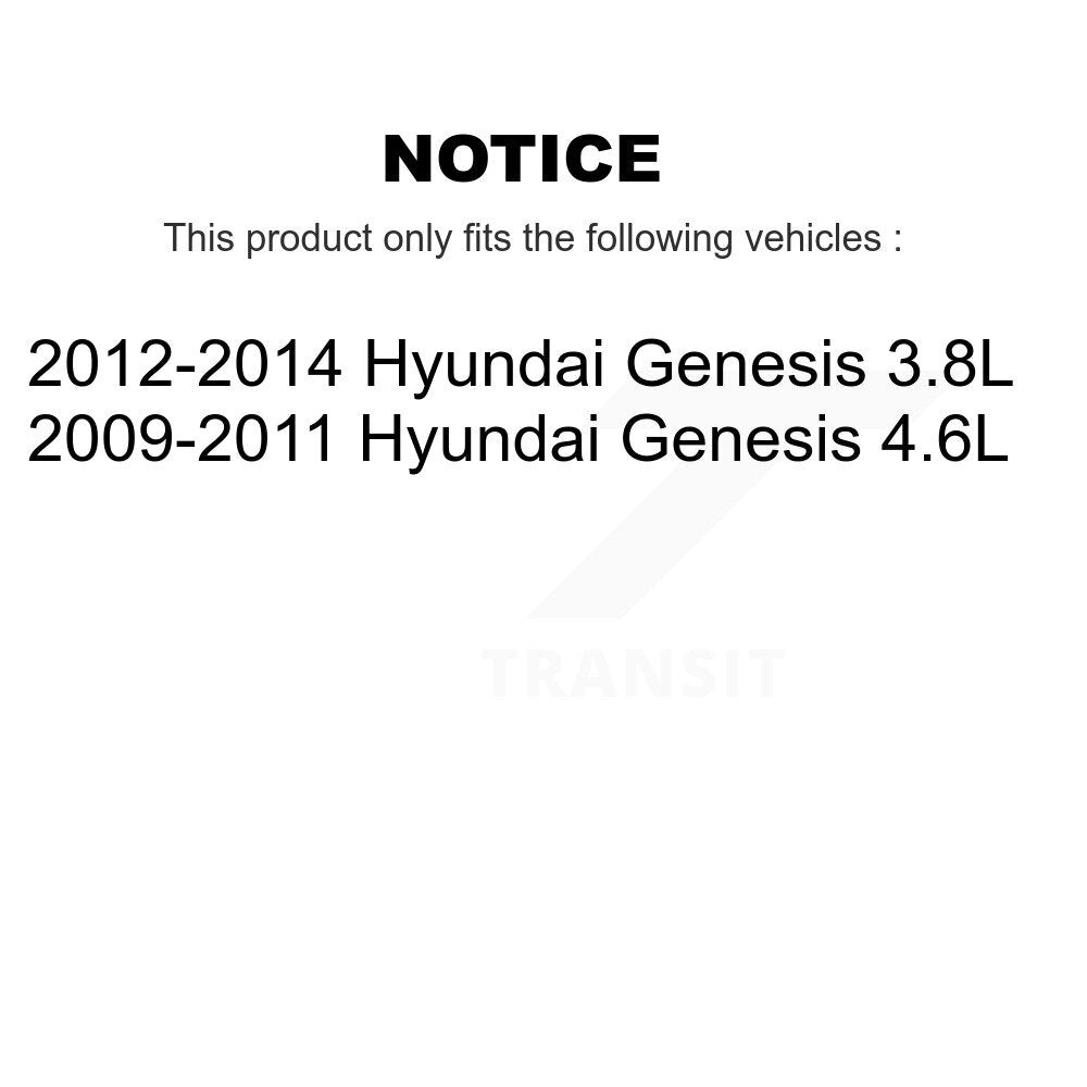 Coated Disc Brake Rotors Front Rear Kit For Hyundai Genesis